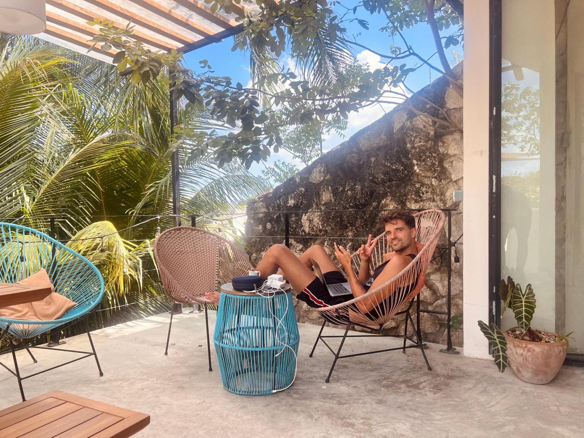 Elmar Hostel Bacalar Bagian luar foto